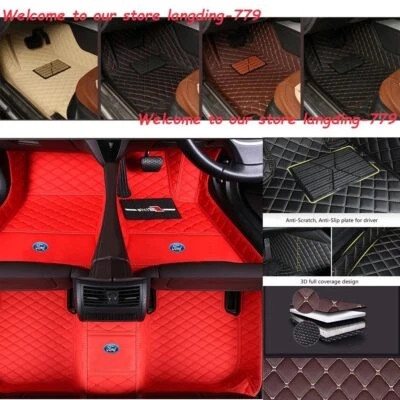 Car Floor Mat For Ford F250 Regular Cab Waterproof Auto Boot Liner Front Rear Foto 1 de 4