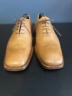 Bally Men UK 7.5 US 8.5 Clarens Oxfords Light Brown Tan Leather Italy Made