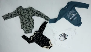 Baby Boy 4 Pack Koala Baby Long Sleeve 1 Pc Bodysuits Size 9-12 Mo NEW - Picture 1 of 5