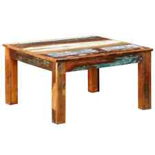 Reclaimed Solid Wood Recycled Coffee Table Vintage Timber Side Furniture 80x80cm