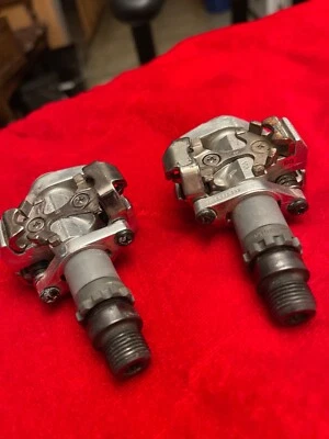 SHIMANO PD-M515 Clipless Pedals Mountain Bike SPD 9/16" Silver -VTG DISCONTINUED - Image 1 of 4