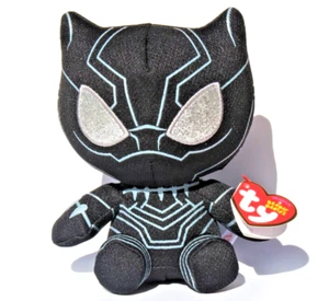 2022 6" TY Beanie Boos MARVEL AVENGERS BLACK PANTHER Plush NEW WITH TAGS - Picture 1 of 6