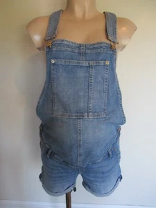 H&M MAMA UMSTANDSJEANS BLAU DENIM LATZHOSE SHORTS GRÖSSE 10 - Bild 1 von 3