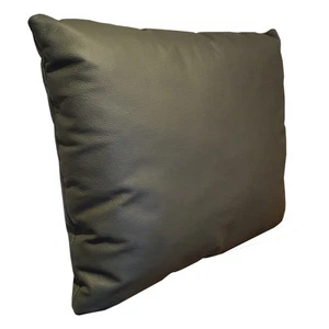 Dunkelgrau Lederkissen Echt Leder Sofa Dekokissen aufgefüllt Kissenhüllen Kissen - Bild 1 von 5
