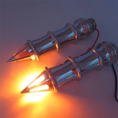 Chrome 7/8 " 22mm Main Poignées Avec / Clignotants Pour Aprilia - Mille RSV - Photo 1/4