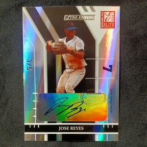 JOSE REYES NEW YORK METS AUTO 3/5 2004 ELITE EXTRA EDITION