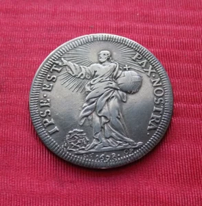 Testone 1698 A.VII Innocenzo XII Roma Stato Pontificio - Picture 1 of 3