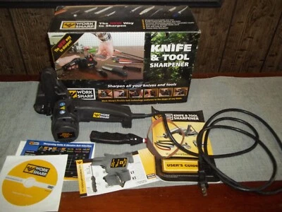 WORK SHARP Knife And Tool Sharpener Model WSKTS Tested w/ Belts & Guide Nice - Image 1 of 4