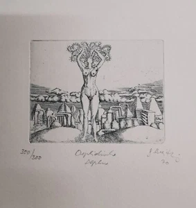 GISELA BREITLING (1939-2018) Original Radierung Orplidische Daphne handsigniert - Picture 1 of 7