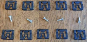 10 NOS WINDOW REVEAL MOLDING CLIPS & 5 SPECIAL STUD SCREWS! '65 &UP FORDS - Picture 1 of 1