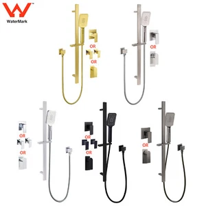 KYLINS Square Handheld Shower Head Wall Sliding Rail Set Shower Mixer Taps WELS - Picture 1 of 111