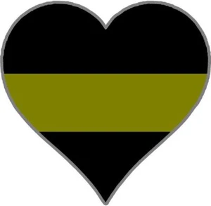 Thin GOLD Line Heart Decal Dispatch Dispatcher 911 9-1-1 Police Law Officer Var - Imagen 1 de 1