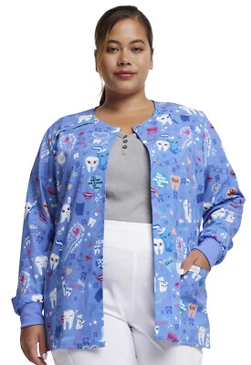 Fillings For You Dickies Scrubs EDS Dental Warm Up Jacket DK309 FGFU - Image 1 of 4
