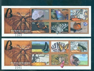 Micronesia 372-373  Butterflies, Souvenir Sheets of 6, Mint NH - Picture 1 of 1