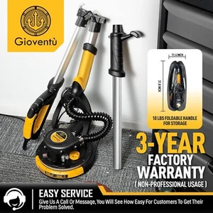 Electric Drywall Sander with Vacuum 6.5-amp Auto Dust Absorption 900-1800RPM - Picture 1 of 7