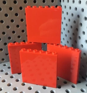 Lego Windows 1x6x5 Panel de Pared Rojo Elemento Ventana Casa Puerta Lote de 4 - Imagen 1 de 3