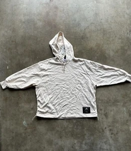 Adidas Womens Heavy Fit Hoodie Cream Size Small S Brand New - Picture 1 of 5