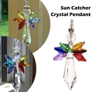 Rainbow Angel Crystal Beads Suncatcher Pendant Window Decors-Ornament-- S6C0