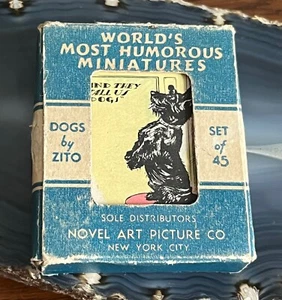 Vintage Dogs by Zito Set of 45 Miniatures Cards Novel Art Picture Co - Bild 1 von 14