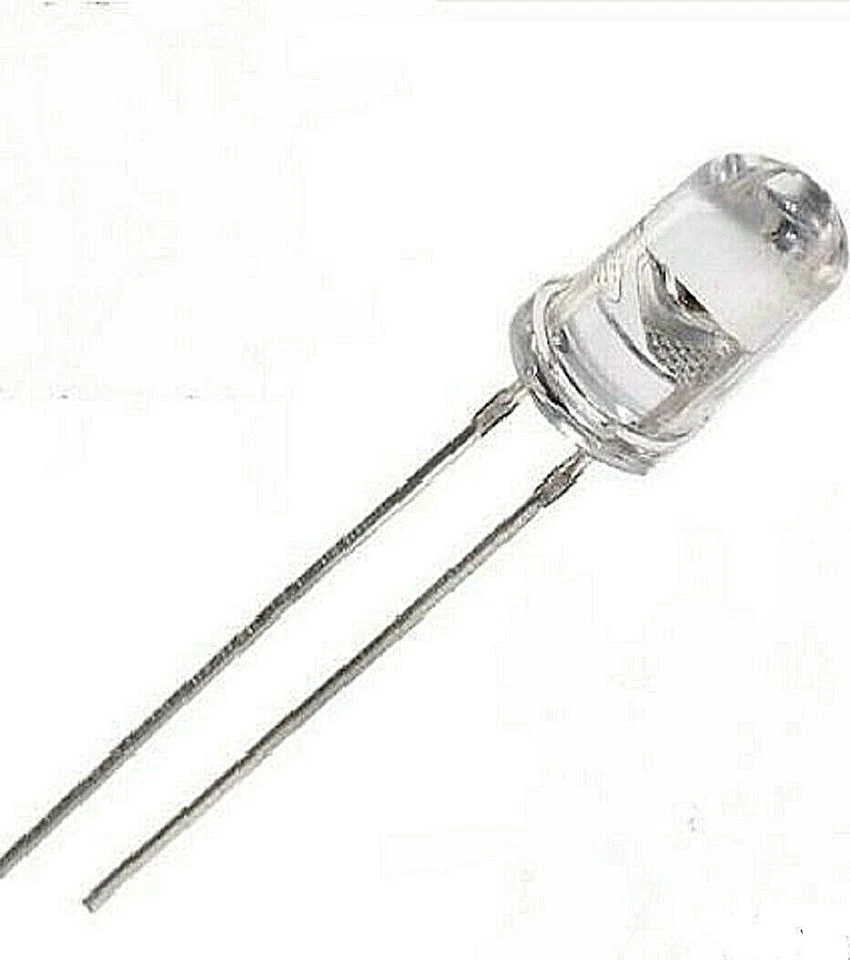 10 PEZZI DIODO LED ROSSO 5MM TRASPARENTE  - Immagine 1 di 1