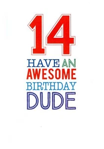 Boys 14th Birthday Greeting Card Childrens Milestone Birthday Cards - Picture 1 of 1