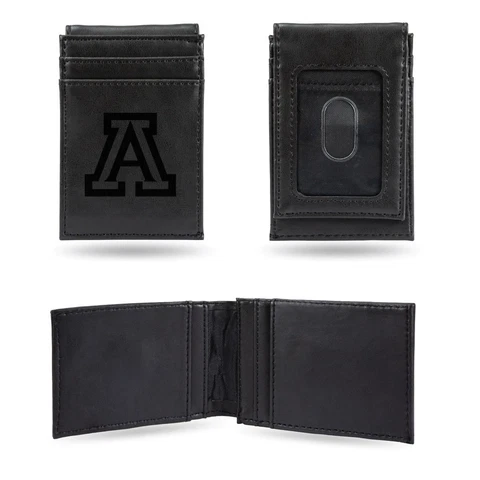 Arizona Wildcats Laser Engraved Black Front Pocket Wallet/Money Clip Cover