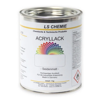 LS CHEMIE 1kg Acryllack in RAL 5003 ( Saphirblau ) in Seidenmatt !