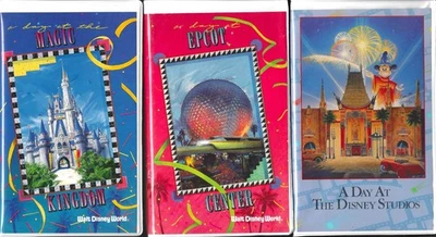 WALT DISNEY WORLD....."MAGIC KINGDOM, EPCOT, & DISNEY STUDIOS"......3 VHS VIDEOS - Image 1 of 4
