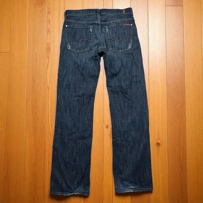 7 For All Mankind Blue Jeans Mens 32x34 Relax Baggy Fit Button Fly Made USA - Image 1 of 4