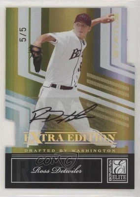 2007 Donruss Elite Extra Edition /5 Ross Detwiler #131 automático - Imagem 1 de 2