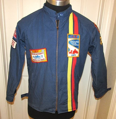 Chaqueta cortavientos IKF 1971-72 vintage años 70 Enduro Nationals buen estado mediana Foto 1 de 4
