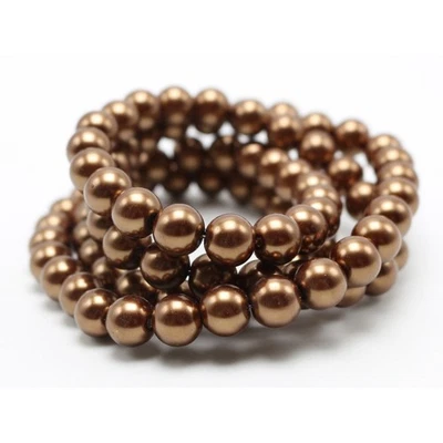 50 piezas de cuentas redondas lisas de perlas sintéticas de vidrio artesanales hágalo usted mismo 10 mm para hacer joyas Foto 1 de 4