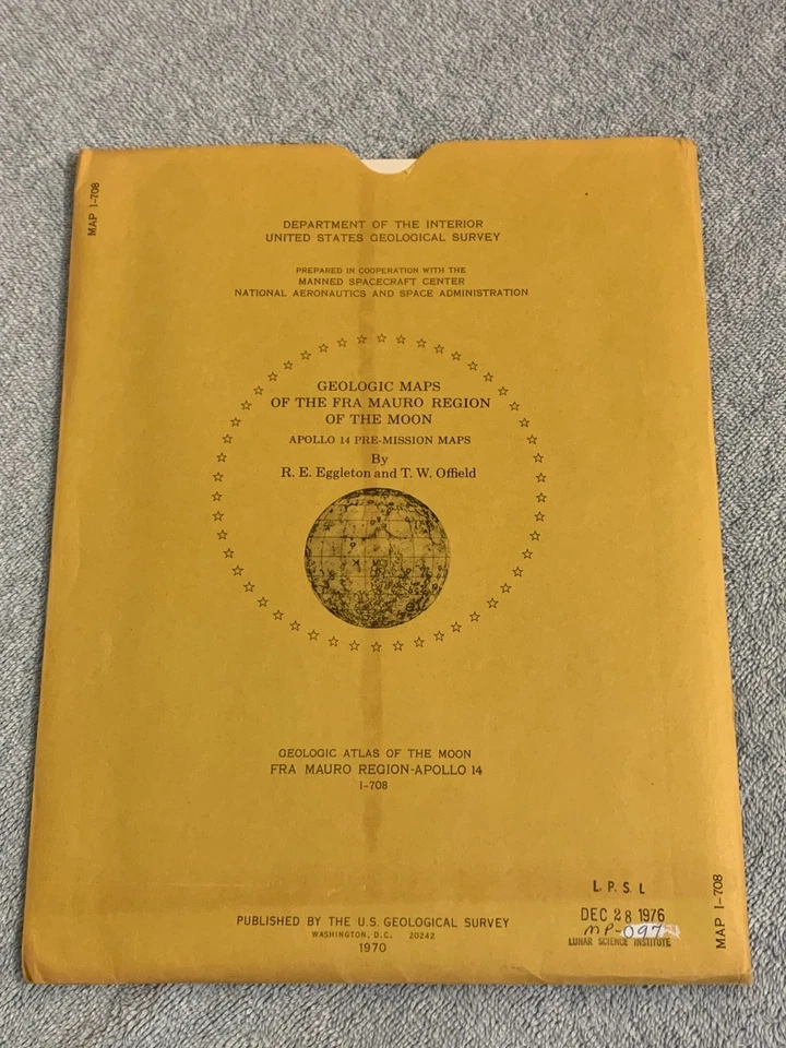 Apollo 14 Pre-Mission Geologic Maps Of Fra Mauro Region Of The Moon (Map 1-708) - Image 1 of 4