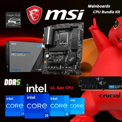 PC Aufrüstkit Bundle mit Intel CPU der 12. Gen mit MSI DDR5 Motherboards Gaming - Bild 1 von 4