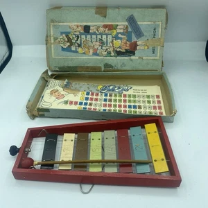 Vintage 1940’s Western German Xylophone With Playing Cards And Original Box - Bild 1 von 11