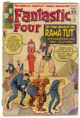 Fantastic Four #19 FA/G 1.5 Marvel Comic 1963 1er Rama-Tut, Kang KEY Edad de Plata Foto 1 de 2