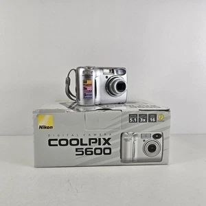 Nikon Digital Camera Coolpix 5600 5.1MP Silver Boxed - Tested Working - Picture 1 of 12