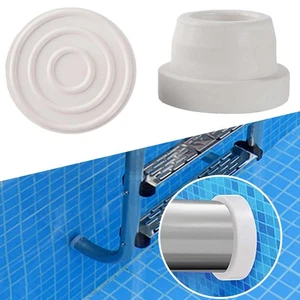 (Paquete de 2, Blanco) Parachoques de escalera para piscinas subterráneas Escalera de goma... - Imagen 1 de 9