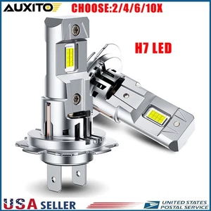 H7 Super Bright LED Headlight Bulbs Conversion Kit High Low Beam 6500K 2-20X - Picture 1 of 10