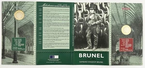 Brunel Royal Mint Commemorative 2 x £2 coin set :  1806-2006 :Uncirculated : New - Picture 1 of 4