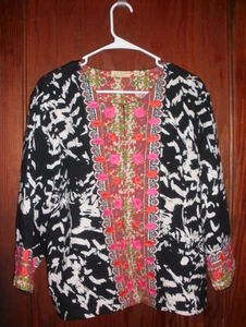Choices Floral & Batik komplett gefütterte Jacke vorne offen XL - Bild 1 von 4