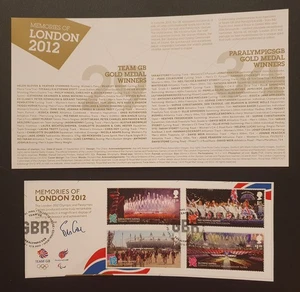 GB - 2012 - MEMORIAS DE LONDRES MINI HOJA FINA USADA EN PIEZA CON INSERTO #2650 - Imagen 1 de 1