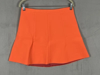 J. Minifalda acampanada Crew para mujer naranja melón talla 8 forrada lisa viscosa elástica Foto 1 de 4