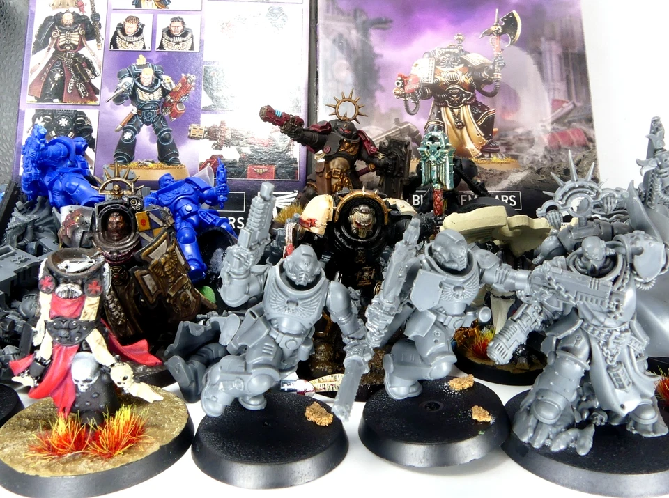 Warhammer 40k Black Templars Spares Repairs Damaged Conversions Bits, Job Lot - Image 1 of 4