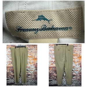Tommy Bahama Relax Seide lässig hellolivgrün Hose Chino Größe 36"x30" - Bild 1 von 12