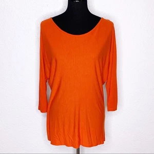 Vince rot orange Rundhalsausschnitt Tunika Top Gr. Extra Small XS - Bild 1 von 11