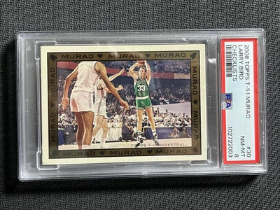 2008 Topps T-51 Murad Checklists #30 Larry Bird 30/30 PSA NM-MT 8 -TEN1 - Image 1 of 4
