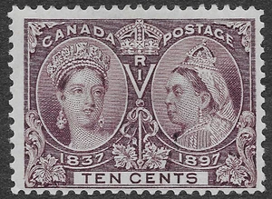 MMK Philately: Canada Scott #57 MH Thin 10c Queen Victoria Jubilee SCV $120 - Picture 1 of 2