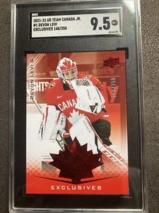 Devon Levi 2021-22 Upper Deck Team Canada #1 RED Exclusives /250 SGC 9.5 SABRES - Picture 1 of 2