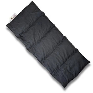Dinkelkissen 50x20cm Schwarz Körnerkissen 100% Baumwolle für Wärme und Kältether - Picture 1 of 5